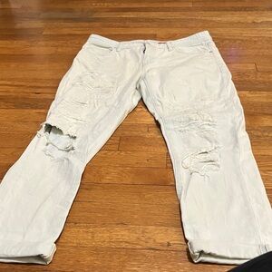 Pilcro Women's Straight Leg Jeans - Light Cream